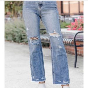 Pink lily high waisted jeans